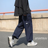Men Sweatpants Casual Pants Men's Korean-Style Straight Long Pants Loose