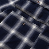 Men Long Sleeved T Shirt Retro Plaid Long Sleeve Shirt Men Spring Autumn Outerwear Tops Casual Loose
