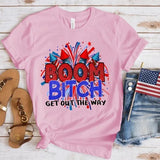 Women's Independence Day T Shirt round Neck Short Sleeve T-shirt Women's Top