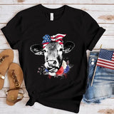 Women's Independence Day T Shirt round Neck Short Sleeve T-shirt Women's Top