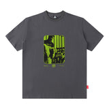 Men T Shirt Hip Hop Retro Letter Short Sleeve T-shirt for Men and Women