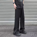 Men Sweatpants Summer Thin Ice Silk Straight Casual Trousers Ruan Handsome