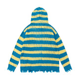 Women Sweater Hooded Knit Cardigan Women's Loose Casual Sun-Proof Coat