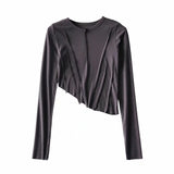 Women's T-Shirt Spring round Neck Bottoming Shirt Women's Long-Sleeved Top
