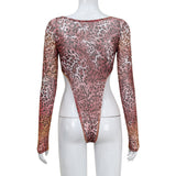 Women Jumpsuit Printed Jumpsuit Long-Sleeved Top