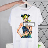 JoJo Bizarre Adventure T Shirts print O-Neck Short Sleeve