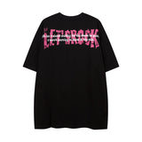 Men T Shirt Printed Short-Sleeved T-shirt for Men and Women Couple Retro Loose Hip Hop