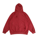 Men Hoodie Hooded Sweater Letter Print Distressed Men Autumn Coat