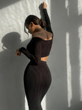 Women Sweater Dress Knitting Suit Autumn and Winter Women's Clothing Long Sleeve Sweater Dress
