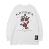 Men Long Sleeve Shirt Personality Cartoon Printed Loose Long Sleeves T-shirt Men's and Women's Tops