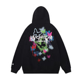 Men Hoodie Vibe Trendy Butterfly Graffiti Printed Hoodie