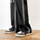 Men Sweatpants Draping Men's Straight Casual Pants Men's Summer Wide Leg Track Pants