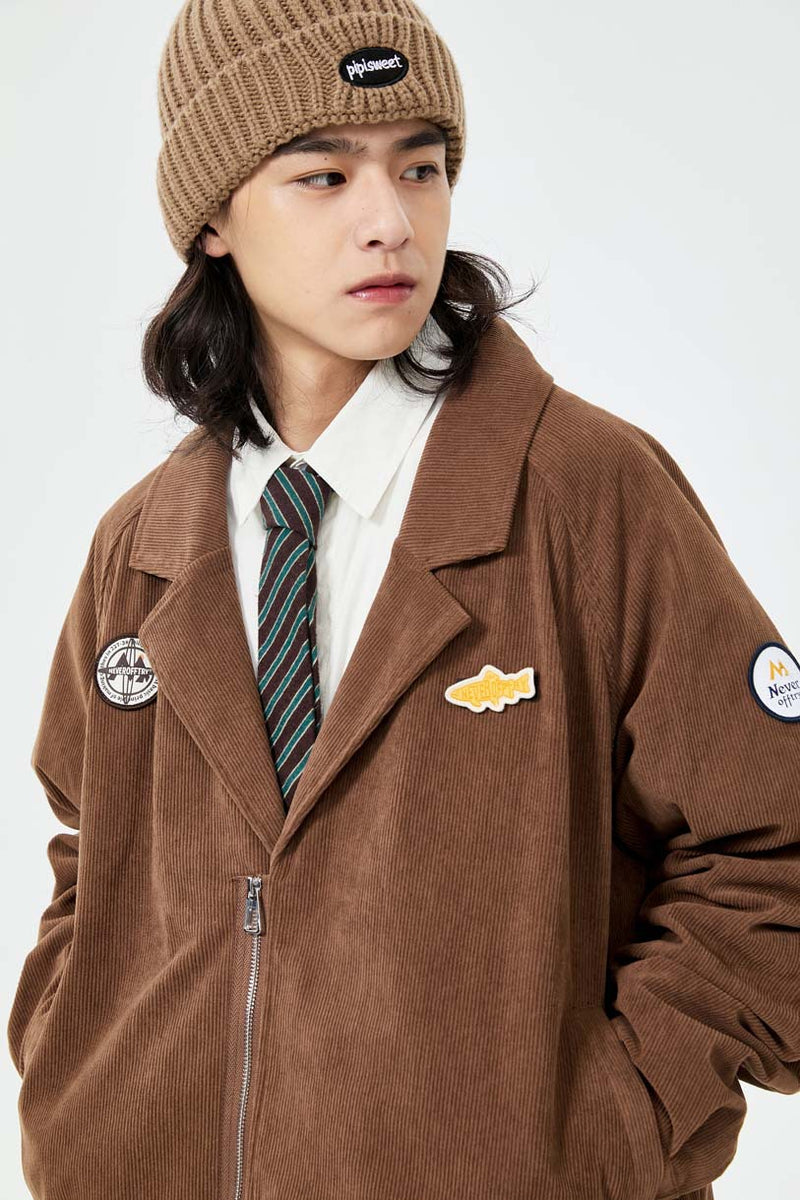 Unisex Jacket Autumn Corduroy Coat Women's Clothing