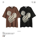 American vintage street T-shirt retro men's loose half-sleeved shirt