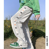 Men Sweatpants Summer Men's Design Sense Mop Pants Straight Sports Leisure Long