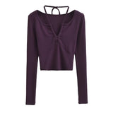 Women T-shirt Spring Long Sleeve T-shirt Bottoming Shirt Top