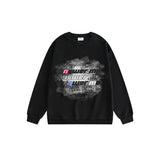 Unisex Hoodie Vintage University Style Printed Crew Neck Pullover Sweatshirt