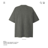 American vintage street T-shirt pure cotton men's and women's summer loose half-sleeves