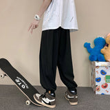 Men Sweatpants Casual Pants Men's Spring Loose Straight Wide-Leg Pants