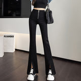 Palazzo Pants Slim-Fit Micro Flared Pants Women's Autumn Wide-Leg Pants High Waist Drooping Casual