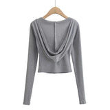 Women T-Shirt Hooded T-shirt Women's Spring Short Long Sleeve