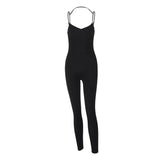 Women Jumpsuit Fashion Sexy Backless Slim Fit Suspender Jumpsuit