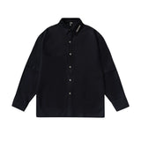 Men Long Sleeve T Shirt Solid Color Long Sleeve Men's Ins Fashion Brand Street Loose Half-Sleeve Top