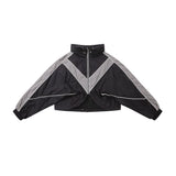 Women Sun Protection Shirt Short Stitching Sun Protection Shirt Women's Sports Style Loose Lapel