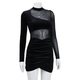 Women Desses Autumn Stitching Sheath Skirt Dress Women
