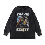 Men Long Sleeve Shirt Vintage Sweater Male and Female Anime Hiphop Long Sleeve T-shirt