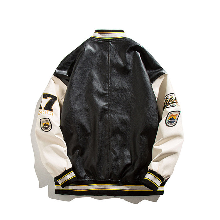 Varsity Jacket Vintage Autumn Baseball Uniform Embroidered Casual Jacket