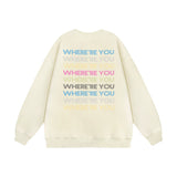Men Hoodie round Neck Sweater Autumn Loose Casual Long Sleeves Pullover Sweater Sweater