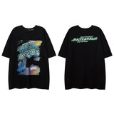 Men T Shirt Printed Short-Sleeved T-shirt for Men and Women Loose Hip Hop Couple