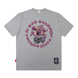 Men T Shirt Printed Half Sleeve Bottoming Summer Casual Short Sleeve T-shirt Men and Women
