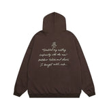 Men Hoodie Letter Embroidered Hot Fix Rhinestone Hooded Sweater Men's Autumn Loose