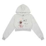 Women Hoodie Cropped Hoodie Women's Spring Casual Long-Sleeved Hoodie