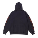Men Hoodie Letter Hooded Sweater Men's Loose Casual Wash