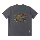 Men T Shirt Printed Short-Sleeved T-shirt Men and Women Street Retro Loose