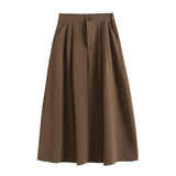Women Skirt Women's High Waist Straight Skirt Women's Mid-Length