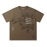 Travis Scott T-Shirt TRAVIS SCOTT CACTUS JACK24ss Embroidery Crew Neck Short Sleeve