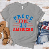 Women's Independence Day T Shirt Printed Pattern round Neck Short Sleeve T-shirt Women's Top