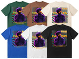 Men T Shirt Summer Letter Print Loose Short Sleeve T-shirt for Men and Women