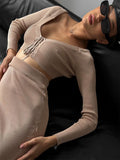 Women Sweater Dress Knitting Suit Autumn and Winter Women's Clothing Long Sleeve Sweater Dress