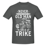 Vintage Never Underestimate An Old Man On A Trike T-Shirt