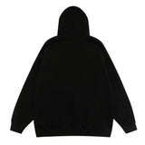 Men Hoodie Loose Cross Printed Splash-Ink Pullover Sweater