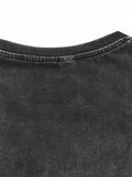 Loose Fit Men's Letter Print Round Neck