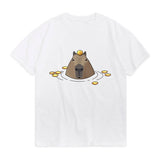 Funny Capybara Cotton T-Shirts Animal Print Men Women