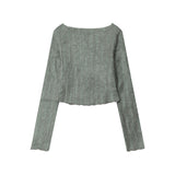 Women Long Sleeve T-Shirt Long Sleeve T-shirt Women's Design Sense Niche V-neck