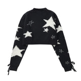 Women Sweater Short Sweater Women's Autumn Long Sleeve round Neck Sweater