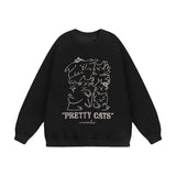 Men Hoodie Animal Printed Crew Neck Sweatshirt